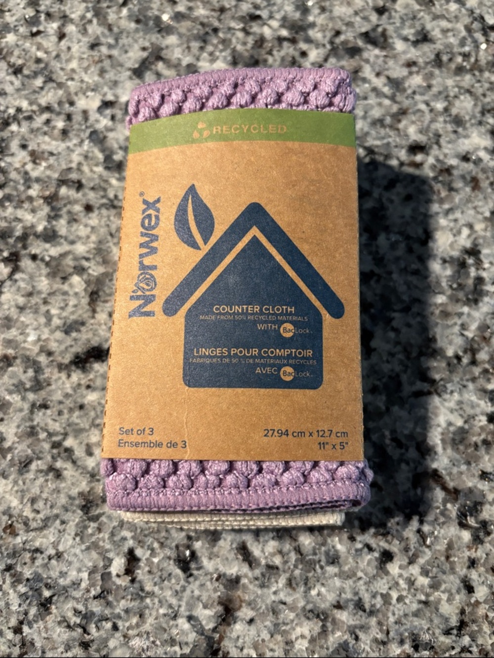 Norwex Lavender Counter Cloths Set of 3